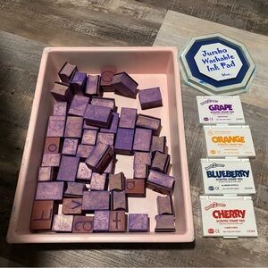 Ready 2 Learn scented Stamp Set with Jumbo Washable Ink Pad and assorted stamps